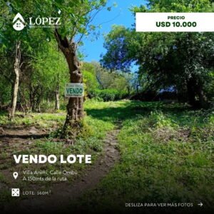 Vendo lote en Villa Animi | calle Ombú